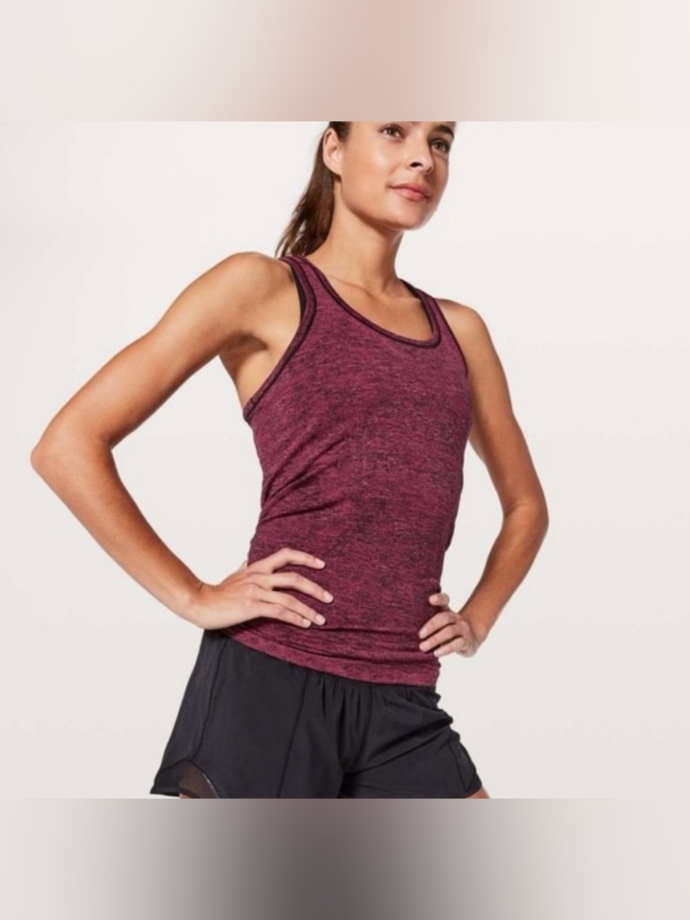 Lululemon Swiftly Tech Racerback Fuchsia Pink / Black Mesh Silverescent Size 6
